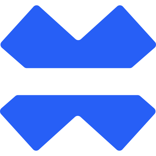 Middler blue geometric brand mark
